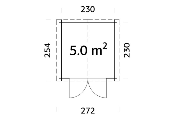 Palmako redskabsrum Petra 1 250 x 250 cm 